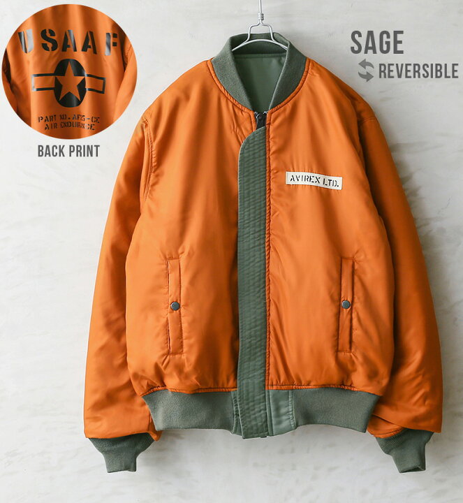楽天市場】【あす楽】AVIREX アビレックス 6122136 REVERSIBLE STENCIL 