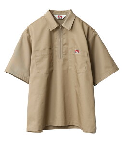�y�ŒZ���������zBEN DAVIS �x���f�C�r�X ND-26580025 1/2 ZIP S/S SHIRT �n�[�t�W�b�v �V���c�y�N�[�|���ΏۊO�z�yT�z