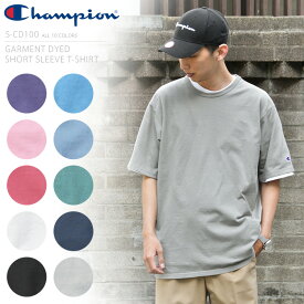 クーポンで最大15%OFF★Champion チャンピオン S-CD100 6oz S/S ガーメントダイ クルーネック Tシャツ / メンズ レディース トップス カットソー カジュアル アメカジ ワンポイント 無地 ロゴ くすみカラー コットン 白 黒 新作【T】WAIPER sale セール 送料無料