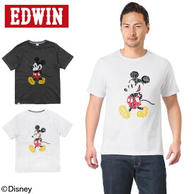 【あす楽】EDWIN エドウィン ET5423 ミッキーマウス プリント Tシャツ メンズ ミリタリー アウトドア [SPSA]【クーポン対象外】ミリタリーシャツ【T】春 送料無料 プレゼント ギフト