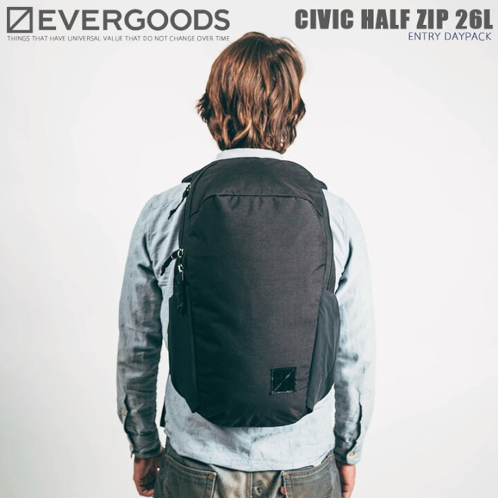 楽天市場】EVERGOODS エバーグッズ CIVIC HALF ZIP 26L バックパック 