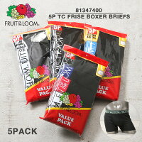 FRUIT OF THE LOOM フルーツオブザルーム 81347400 ウエストゴムロゴ TCフライス ボクサーパンツ 5Pセット