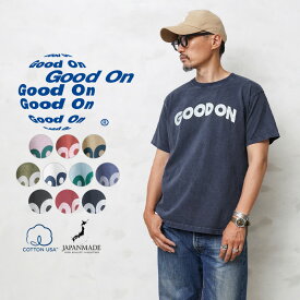 【あす楽】クーポンで最大15%OFF★Good On グッドオン OLSS-1171 S/S GOOD ON ARCHロゴ クルーネックTシャツ 日本製【Sx】【T】｜プリントTシャツ メンズ トップス カットソー 半袖 アーチロゴ USAコットン ブランド おしゃれ 顔料 ピグメント 染め 大きいサイズ