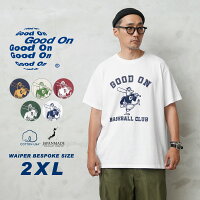 Good On グッドオン OLSS-1255 S/S ”GOOD ON BASEBALL CLUB” クルーネックTシャツ BIGサイズ 日本製