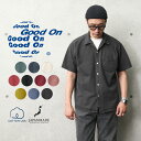 【最短即日発送】クーポンで最大18%OFF★Good On グッドオン GOST-1605 S/S オープンシャツ 日本製【Sx】【T】｜メンズファッション アメカジ カジュアル USAコットン 無地 半袖シャツ ピグメント シンプル 定番 ブランド