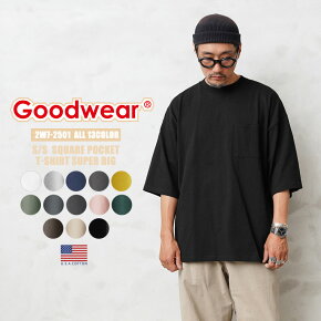 Goodwear グッドウェア 2W7-2501 USAコットン S/S 四角ポケット Tシャツ SUPER BIG