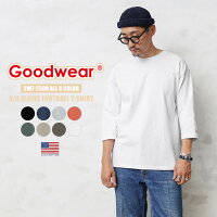 Goodwear グッドウェア 2W7-2509 USAコットン 7分袖 フットボール Tシャツ