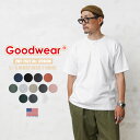 【最短即日発送】クーポンで最大15%OFF★Goodwear グッドウェア 2W7-2522 USAコットン S/S ヘンリーネック Tシャツ【T】｜メンズファッション アメカジ カジュアル ワークウェア 無地 肉厚 丈夫 シンプル 着回し 半袖 トップス おしゃれ