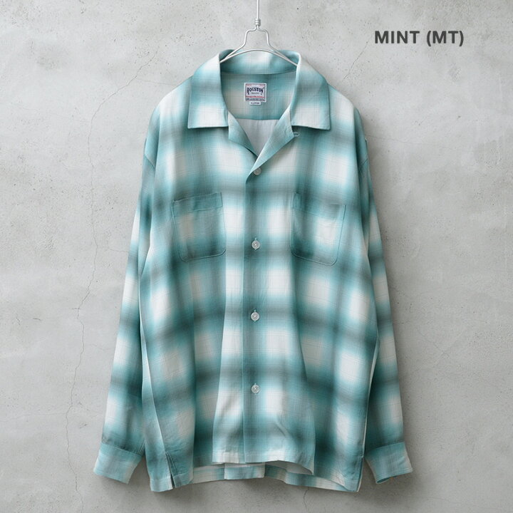 楽天市場】☆HOUSTON ヒューストン 41188 OMBRE L/S CHECK SHIRT 