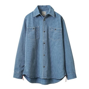 �N�[�|���ōő�18%OFF��HOUSTON �q���[�X�g�� 41259 INDIGO WABASH WORK SHIRT �C���f�B�S �E�H�o�b�V�� ���[�N�V���c�yR�z�b�����Y�t�@�b�V���� �A���J�W �~���^���[�t�@�b�V���� �E�H�o�b�V���V���c 