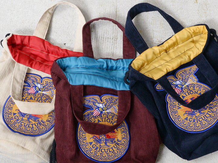 楽天市場】HOUSTON ヒューストン 6877 EMB CORDUROY EFFECT BAG 刺繍 