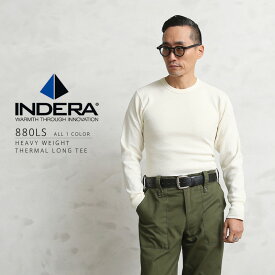 クーポンで最大15%OFF★【あす楽】 INDERA MILLS インデラミルズ 880LS HEAVY WEIGHT サーマル NATURAL【T】｜トップス インナー ワッフル Tシャツ カットソー 長袖 ロンt クルーネック ブランド おしゃれ 大きいサイズ 保温 防寒 暖かい セール sale送料無料