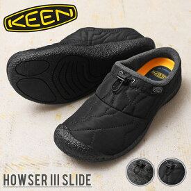 【あす楽】KEEN キーン HOWSER III SLIDE ハウザー 3 スライド スリップオンシューズ【T】【クーポン対象外】｜スリッポン クロッグシューズ スニーカー スライド メンズ 靴 ブランド ブラック グレー 送料無料 プレゼント ギフト 父の日