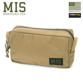 クーポンで最大15%OFF★【あす楽】 MIS エムアイエス MIS-1012 CORDURA NYLON スリムアクセサリーバッグ｜ポーチ MADE IN USA - COYOTE BROWN【Sx】｜ミリタリー アウトドア メンズ 小物入れ 小さめ 大容量 バッグインバッグ おしゃれ ブランド 旅行 出張【T】送料無料