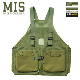 クーポンで最大15%OFF★【あす楽】 MIS エムアイエス MIS-1030 RASCHEL KNIT ハンティングベスト MADE IN USA - OLIVE【Sx】【T】｜ メンズ レディース ゲームベスト ミリタリーベスト フィッシングベスト カジュアル ストリート おしゃれ 大きいサイズ 送料無料 セール sale