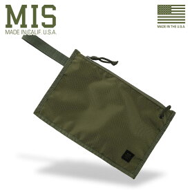 クーポンで最大15%OFF★【あす楽】 MIS エムアイエス MIS-P105 HH POUCH ハンドポーチ / クラッチバッグ MADE IN USA - OLIVE【Sx】【T】｜バッグインバッグ ショルダーポーチ 2WAY タブレット対応 キーストラップ ブランド おしゃれ 旅行 出張 撥水 送料無料 父の日