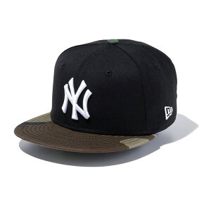 ☆【メーカー取次】NEW ERA ニューエラ Youth キッズ用 9FIFTY MLB ニューヨーク ヤンキース ブラックXウッドランド 14524531 キャップ【クーポン対象外】【R】|メッシュキャップ アメカジ 帽子 メ