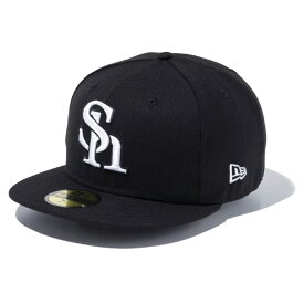 今なら10%OFF☆【メーカー取次】NEW ERA ニューエラ NPB 59FIFTY 福岡ソフトバンクホークス ブラックXホワイト 13562222 キャップ 【クーポン対象外】【T】｜メンズ レディース ベースボールキャップ ハット 帽子 ブランド おしゃれ 刺繍 ロゴ 冬 福袋 WAIPER 父の日