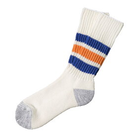 【あす楽】ROTOTO ロトト R1255 COARSE RIBBED OLDSCHOOL CREW SOCKS オールドスクール クルーソックス【クーポン対象外】【T】｜スケーター ラインソックス 厚手 生成 日本製 ロング おしゃれ ブランド アメカジ 秋 冬 プレゼント ギフト 父の日