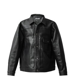 【あす楽】Schott ショット SHEEP LEATHER 1st T-BACK トラッカージャケット【7823950128】【クーポン対象外】【T】｜Tバック レザージャケット 本革 シープスキン メンズ アウター バイク 経年変化 アメカジ おしゃれ ブランド