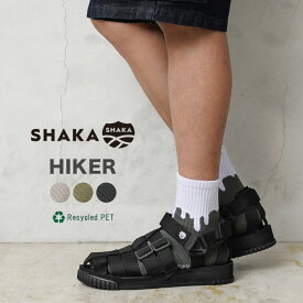 クーポンで10%OFF★【あす楽】 SHAKA シャカ SK-101 HIKER ハイカー スポーツサンダル【Sx】【T】｜スポーツサンダル メンズ レディース ビーチサンダル 厚底 歩きやすい 大きいサイズ トレンド ストラップ ブランド おしゃれ 送料無料 セール sale