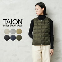 TAION タイオン TAION-W004 クルーネックボタン インナーダウンベスト WOMAN