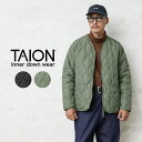 クーポンで15%OFF★TAION タイオン TAION-101ZML-1 MILITARY LINE Vネックジップ ダウンジャケット【B1】【Sx】【R】｜アウター ミリタリージャケット インナーダウン ジップアップ 軽量 メンズ 撥水 防寒 800フィルパワー リップストップ アウトドア タウンユース 旅行