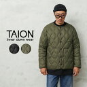 【最短即日発送】クーポンで最大18%OFF★TAION タイオン TAION-104ALSBML-1 MILITARY LINE ソフトシェル クルーネック ダウンジャケット【D3】【Sx】【R】