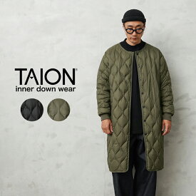 クーポンで最大18%OFF★TAION タイオン TAION-104LSBPML-1-LO MILITARY LINE ソフトシェル オーバーサイズ クルーネック ダウンコート【D5】【Sx】【R】