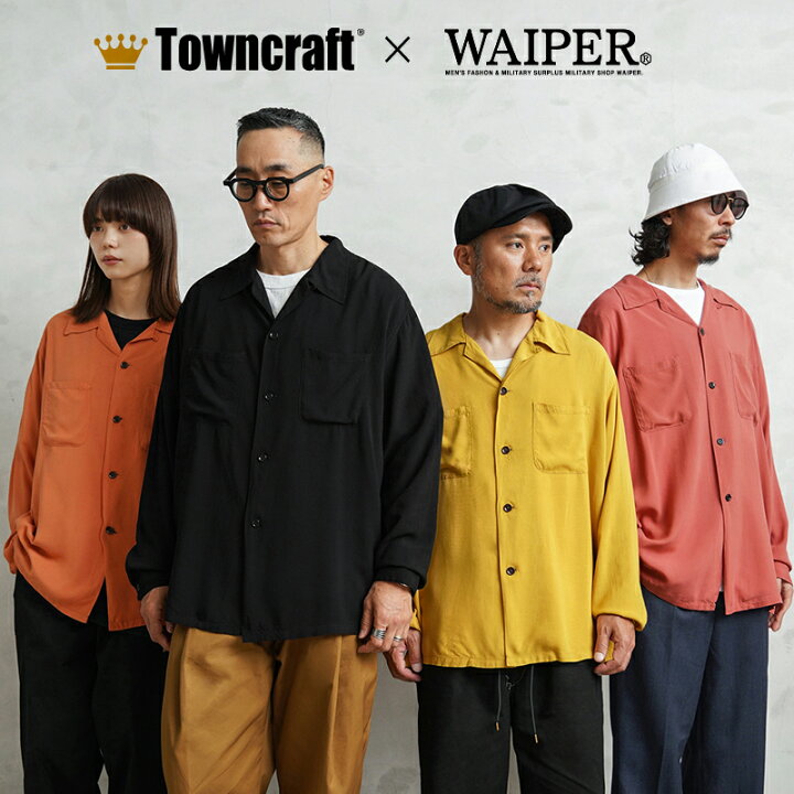 楽天市場】WAIPER×TOWN CRAFT TC25S006WP Rayon Open Collar Shirts 