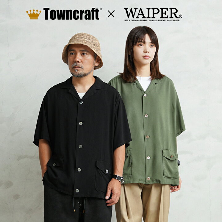 楽天市場】WAIPER×TOWN CRAFT TC25S013WP Rayon Beach Shirts レーヨン 