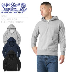 【あす楽】Velva Sheen ベルバシーン MADE IN USA 161841 10oz HALF ZIP PULL OVER HOODIE パーカ メンズ ミリタリー ミリタリーシャツ【T】【クーポン対象外】WAIPER 送料無料 春 プレゼント ギフト 父の日