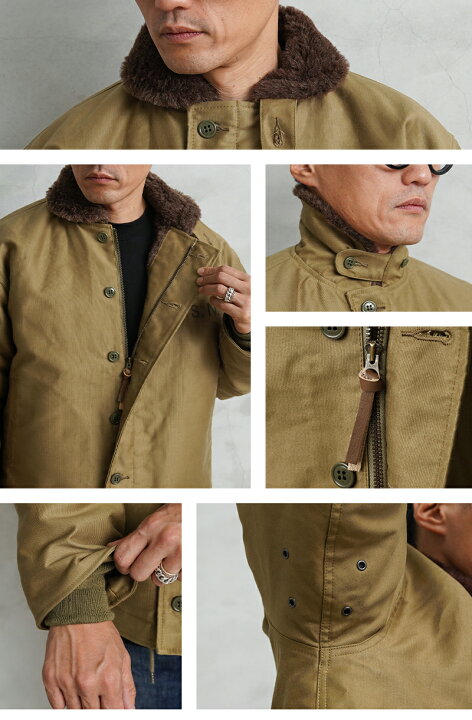 楽天市場】WAIPER.inc 忠実復刻 米軍 U.S.NAVY N-1 デッキジャケット 