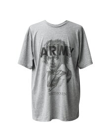 WAIPER.inc 実物 USED 米軍 リメイク BEETHOVEN ILLUSTRATED IPFU ARMY ショートスリーブ Tシャツ【クーポン対象外】【T】｜メンズ トップス 半袖 プリント ロゴ