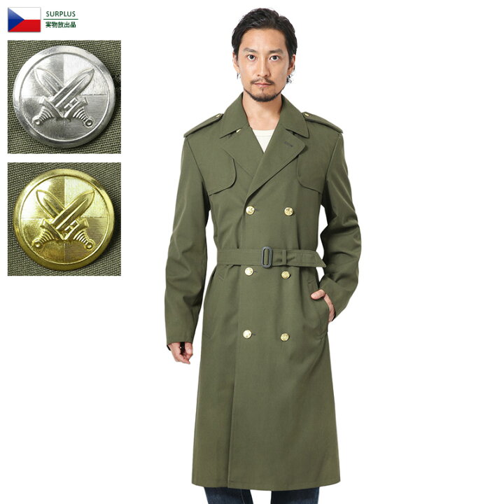 楽天市場】実物 新品 チェコ軍 トレンチコート / メンズ アウター 