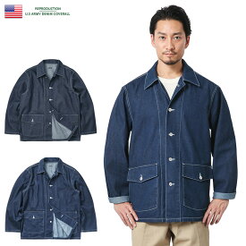 クーポンで最大15%OFF★新品 米軍 U.S.ARMY 1940’s WORKING デニムカバーオール ｜ メンズ レディース アウター ミリタリージャケット ワークジャケット ARMY リジッド 生デニム ワンウォッシュ ゆったり 大きいサイズ【T】WAIPER 春 送料無料 セール sale