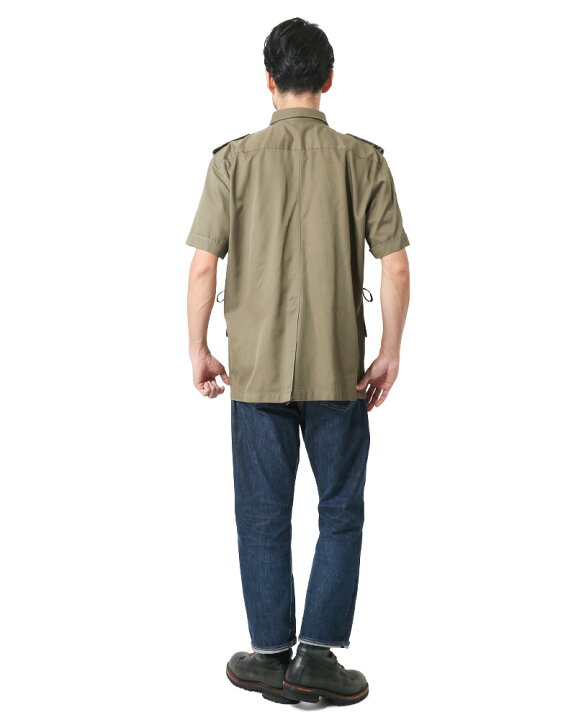 楽天市場】実物 USED イタリア軍 サファリシャツ カーキ ベルト無し  