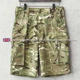 ミリタリーパンツ メンズ / 実物 新品 デッドストック イギリス軍コンバットショートパンツ Multi Terrain Pattern（MTP）【クーポン対象外】【I】｜ボトムス ハーフパンツ 短パン 半ズボン 軍パン 軍放出品 大きいサイズ おしゃれ 迷彩 カモフラ 春 送料無料