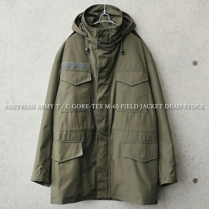 楽天市場 実物 新品 デッドストック オーストリア軍 T C Gore Tex M 65 フィールドジャケット クーポン対象外 アウター ミリタリージャケット ゴアテックス ジャケット 防水 軍放出品 ユーロミリタリー 大きいサイズ おしゃれ カーキ オリーブ 冬 送料無料 T