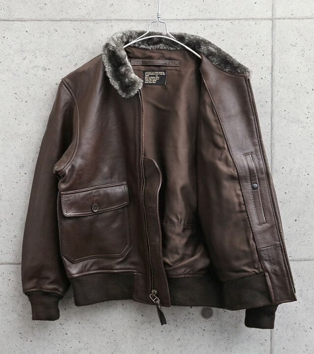 楽天市場】新品 米軍タイプ G-1 レザーフライトジャケット / メンズ 