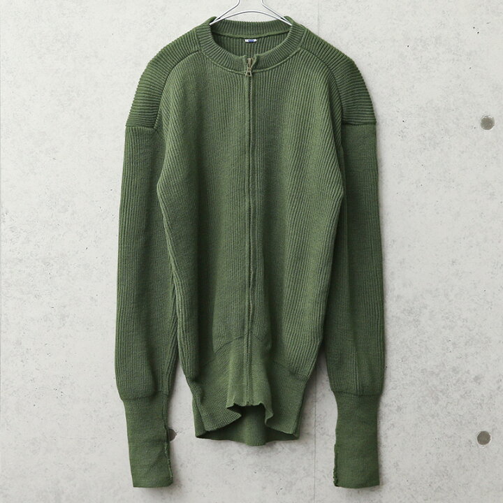 楽天市場】☆実物 USED スウェーデン軍 ジップアップ ウールセーター 