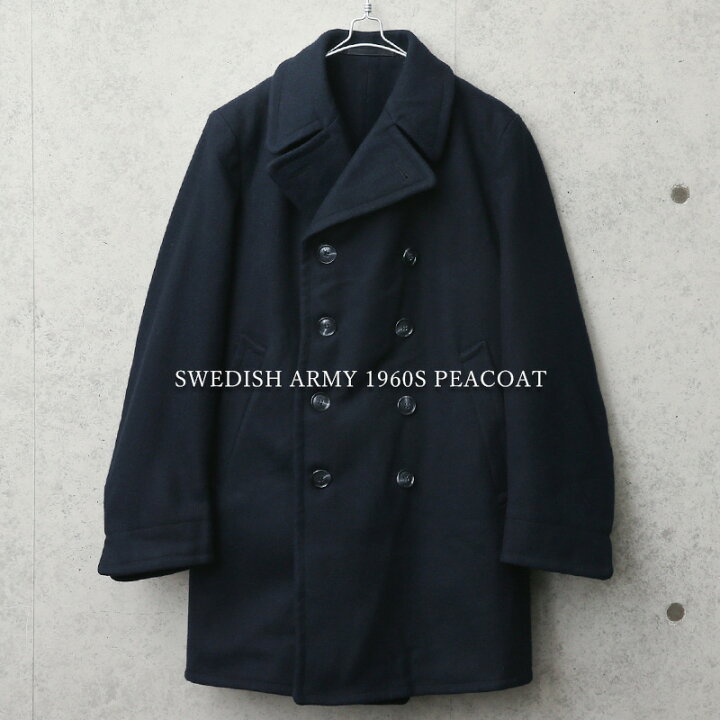 楽天市場】希少 実物 USED スウェーデン軍 1960s ピーコート【クーポン 