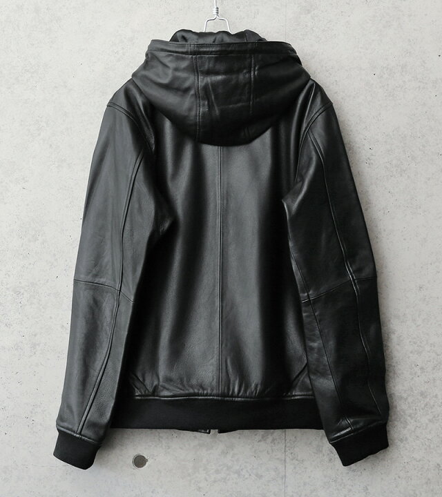 楽天市場】WAIPER.inc シープスキン HOODED レザージャケット（8501064  