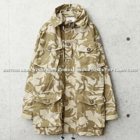 実物 USED イギリス軍 WINDPROOF コンバット スモック デザートDPMカモ【クーポン対象外】【I】｜ミリタリージャケット ミリタリーコート メンズ アウター 軍放出品 軍モノ 古着 おしゃれ 大きいサイズ 迷彩 カモフラージュ 新作 WAIPER 送料無料 春 プレゼント