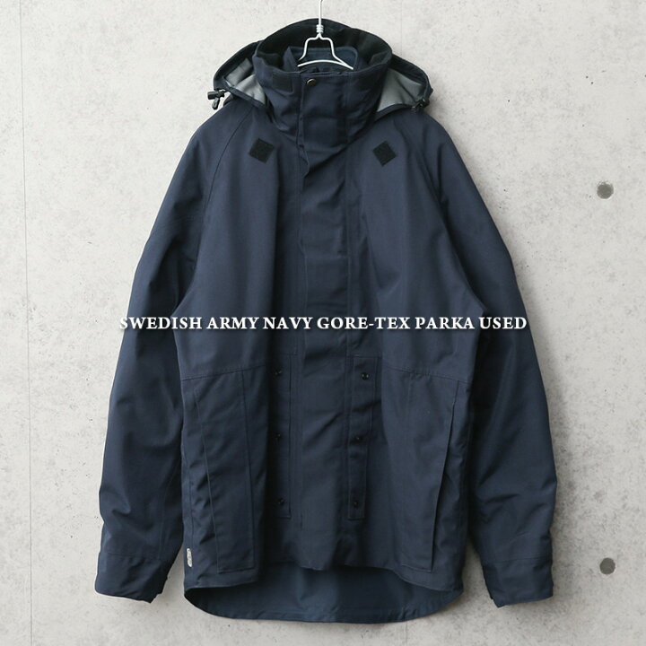 楽天市場 実物 Used スウェーデン軍 Navy Gore Tex パーカ クーポン対象外 ミリタリージャケット マウンテンパーカー メンズ アウター ミリタリー カジュアル 軍放出品 軍モノ 古着 おしゃれ ユーロミリタリー ゴアテックス ネイビー 春 新作 T Waiper 楽天