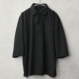 リジェクト 訳あり品 実物 新品 デッドストック チェコ軍 3/4 SLEEVE（七分袖）プルオーバー ワークシャツ BLACK染め【クーポン対象外】【I】 プレゼント ギフト 父の日