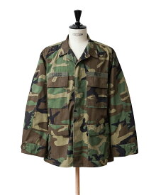 実物 USED 米軍 BDU WOODLAND CAMO ジャケット 後期型 ノンリップ【クーポン対象外】【I】｜ミリタリージャケット フィールドジャケット メンズ アウター 軍放出品 軍モノ 大きいサイズ 古着 おしゃれ カモフラージュ