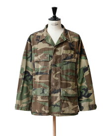 実物 USED 米軍 BDU WOODLAND CAMO ジャケット 中期型 リップストップ【クーポン対象外】【I】｜ミリタリージャケット フィールドジャケット メンズ アウター 軍放出品 軍モノ 大きいサイズ 古着 おしゃれ カモフラージュ