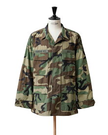 実物 USED 米軍 BDU WOODLAND CAMO ジャケット 後期型 リップストップ【クーポン対象外】【I】｜ミリタリージャケット フィールドジャケット メンズ アウター 軍放出品 軍モノ 大きいサイズ 古着 おしゃれ カモフラージュ