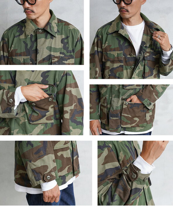 楽天市場】実物 USED 米軍 BDU WOODLAND CAMO ジャケット 前期型 